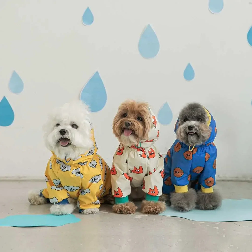 Waterdichte bloemenhondenregenjas Comfortabel polyester ontwerp voor kleine honden - Ruffy