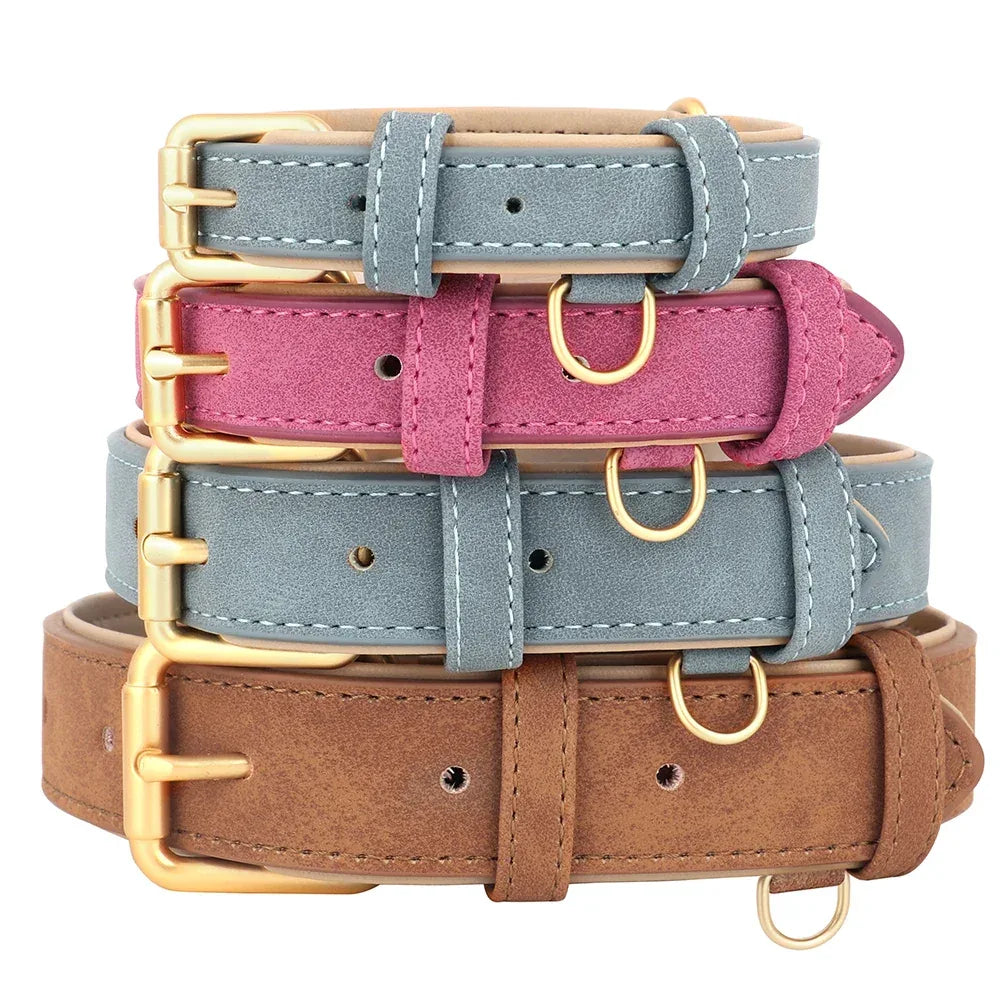 Comfortabele en Duurzame Leren Hondenhalsband Met Verstelbare Maatopties - Ruffy