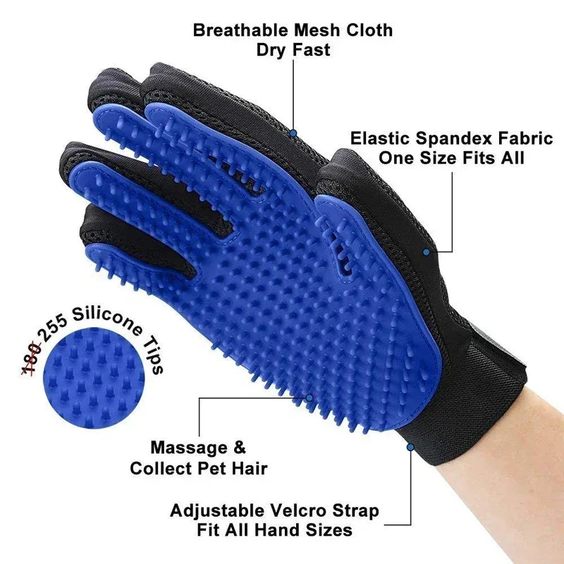 Silicone handschoentjes voor katten en honden Comfortabel haar verwijderen en gemakkelijk schoon te maken - Ruffy