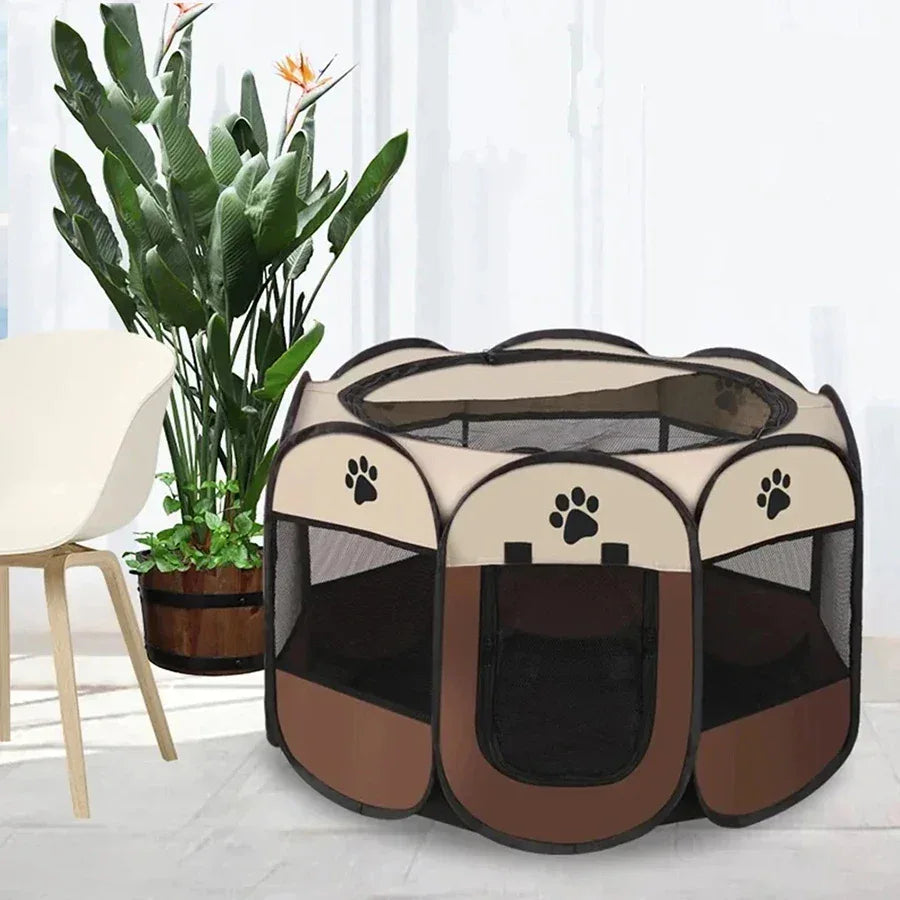 Opvouwbare tent voor grote honden en katten Ruim achthoekig ontwerp met ventilatierooster - Ruffy