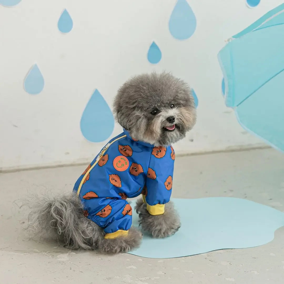 Waterdichte bloemenhondenregenjas Comfortabel polyester ontwerp voor kleine honden - Ruffy