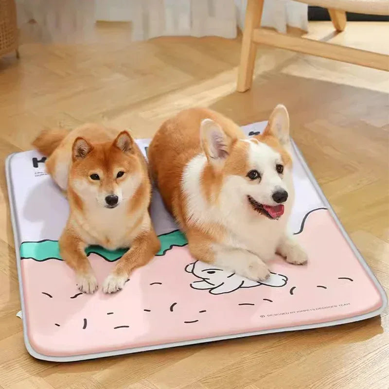 Koelmat Voor Honden Direct Verkoelend Anti-Slip Draagbaar Duurzaam Gemakkelijk Schoon Te Maken Voor Warme Dagen - Ruffy