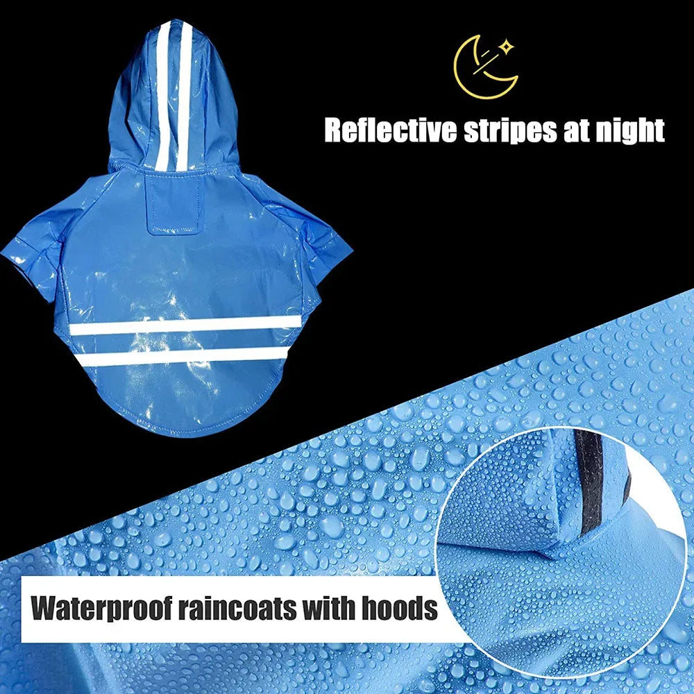 Waterdichte Hondenregenjas Met Reflecterende Strepen - Ruffy