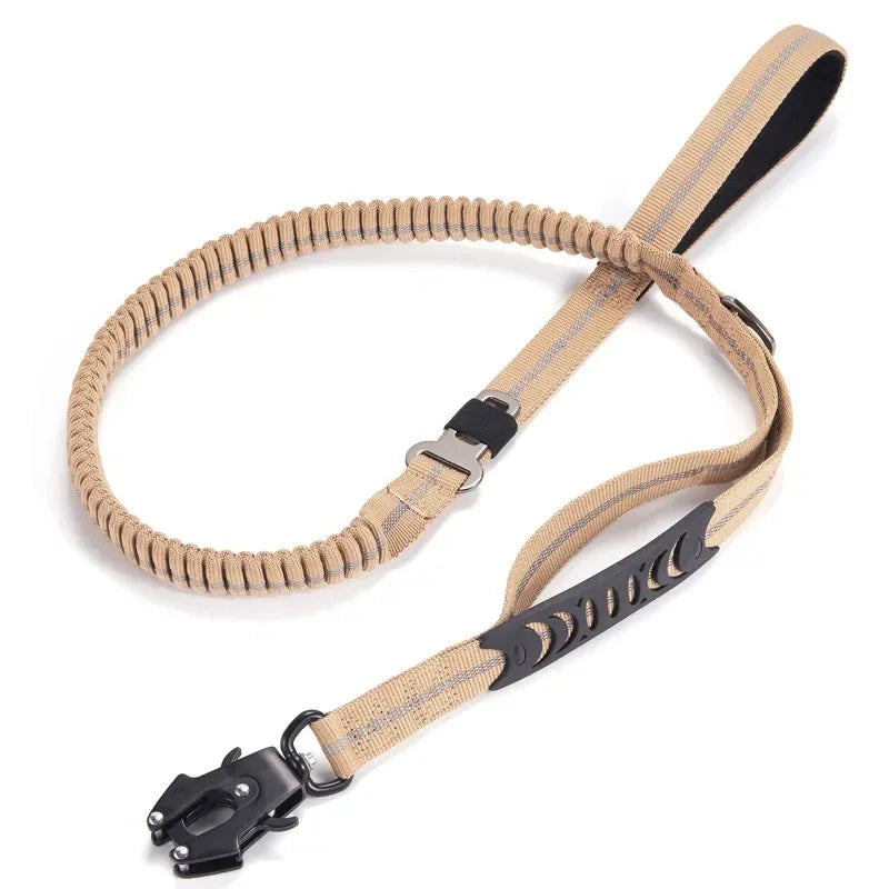 Hondenriem | Tactische Elastische Bungee | Dubbel Handvat | 135–190 cm - Ruffy