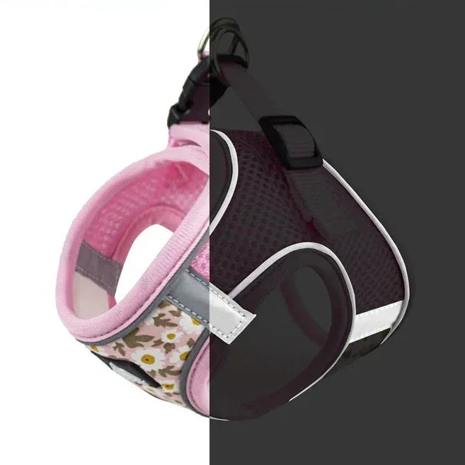 Ademend Nylon Mesh Kat en Puppy Harnas Verstelbaar Comfortabel Lichtgewicht Stijlvol Veilig Voor Dagelijkse Wandelingen - Ruffy