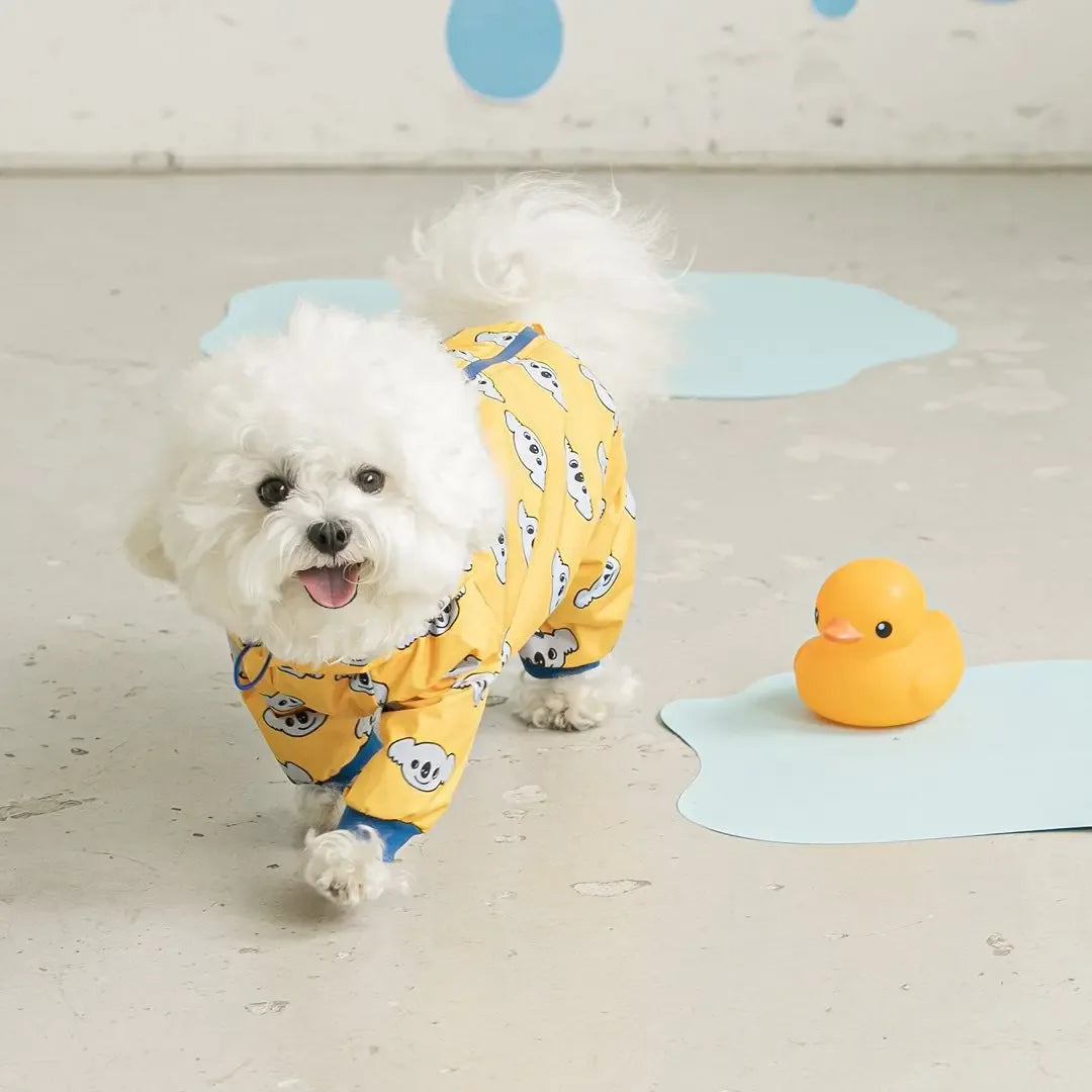 Waterdichte bloemenhondenregenjas Comfortabel polyester ontwerp voor kleine honden - Ruffy