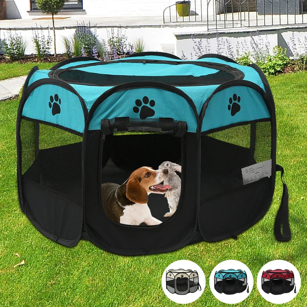 Lichtgewicht draagbare huisdierentent Duurzame Oxford-stof met gaaspanelen voor honden en katten - Ruffy