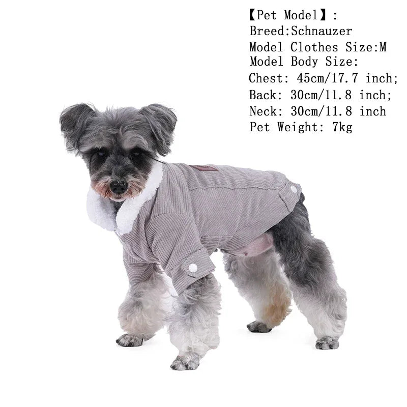 Stijlvolle Winterjas voor Kleine Honden – Zachte Fleece Voering en Duurzaam Katoen - Ruffy