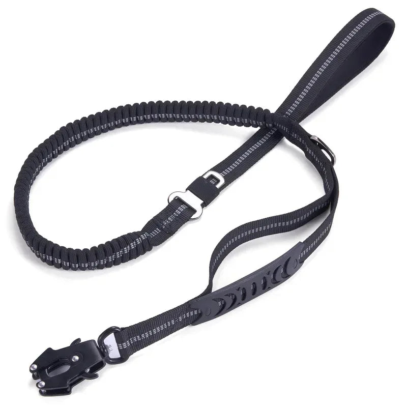 Hondenriem | Tactische Elastische Bungee | Dubbel Handvat | 135–190 cm - Ruffy