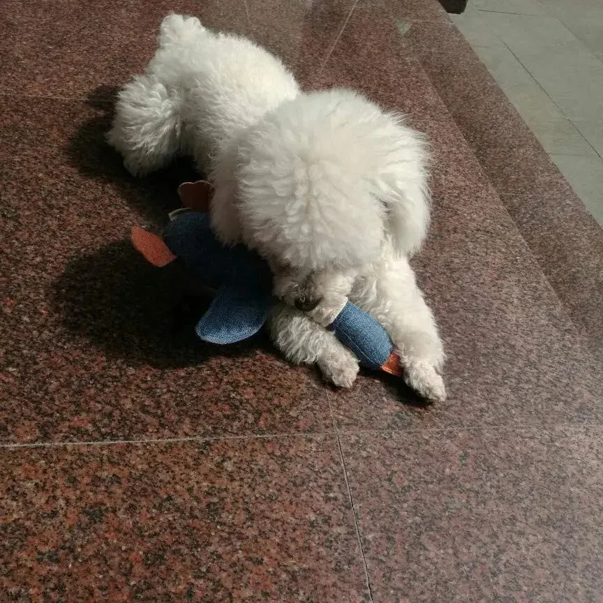 Interactief ganzenhondenspeelgoed met pieper Natuurlijk katoen 32cm voor kleine tot middelgrote honden - Ruffy
