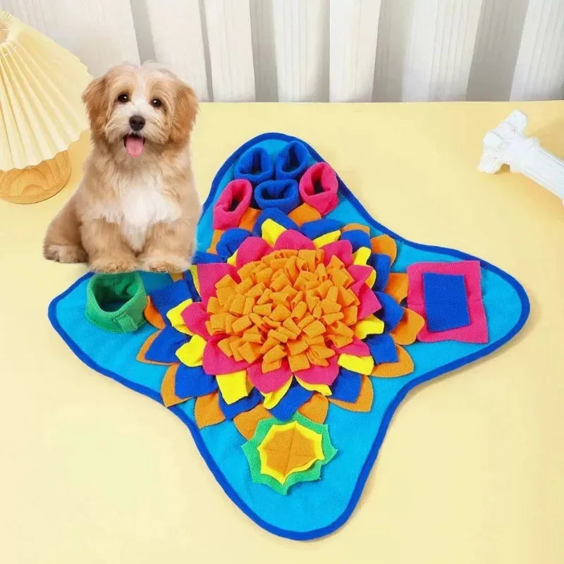 Interactieve voermat voor honden met antislipbodem Milieuvriendelijk fleece Draagbaar ontwerp met verborgen voedselzakjes - Ruffy
