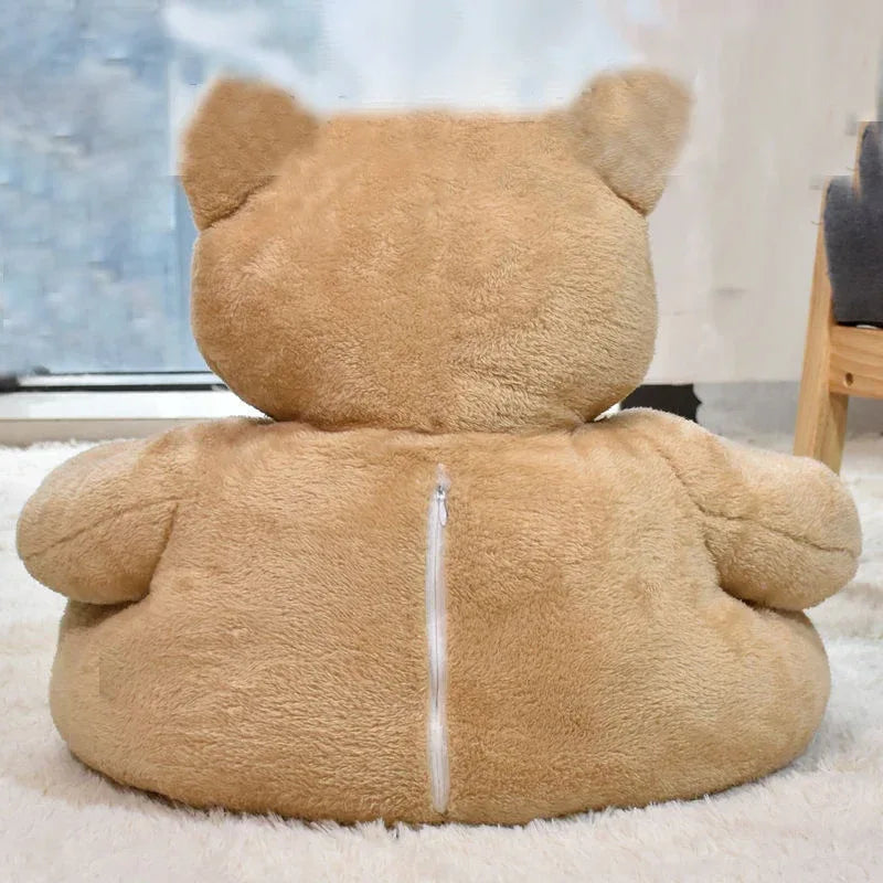 Gezellig pluchen hondenbed met beerknuffel – warm duurzaam en verkrijgbaar in twee maten - Ruffy