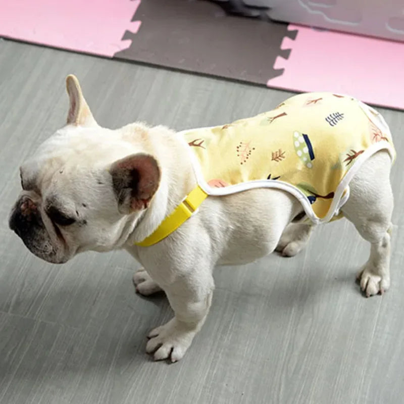 Verstelbare hondenbroek met bretels. 100% katoen, wasbaar, gebruik in alle seizoenen in leuke patronen - Ruffy