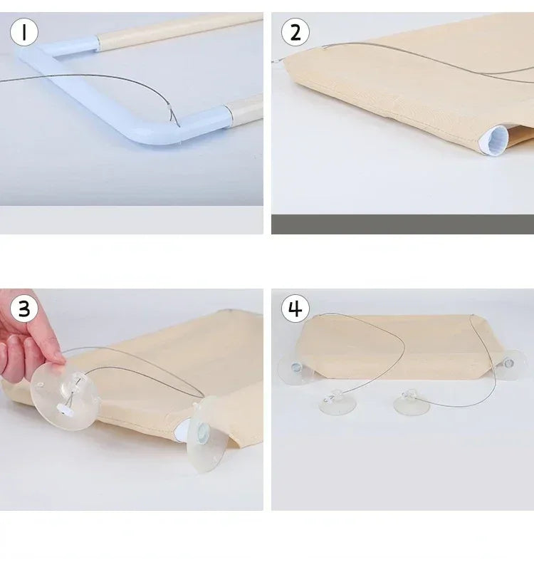 Hangmatbed voor Katten Zonovergoten Comfort Stevig Veilig Ruimtebesparend Ontwerp 55x35cm - Ruffy