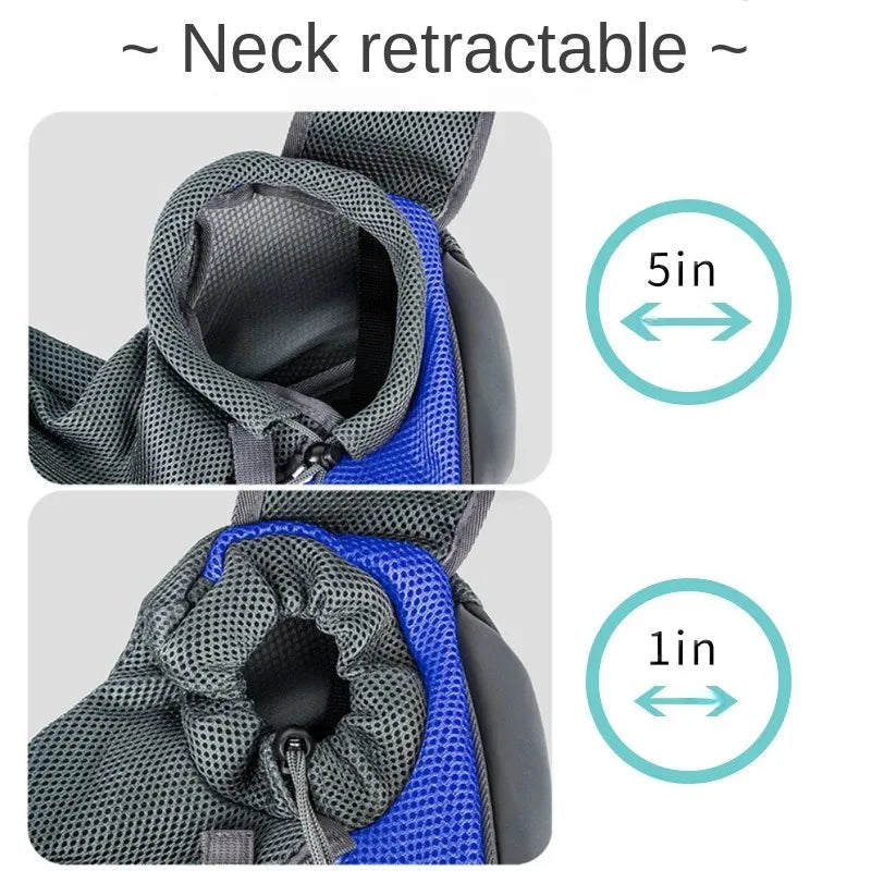 Ademende lichtgewicht Pet Sling Drager met Verstelbare Riem Veilig Ontwerp voor Kleine Honden en Katten - Ruffy