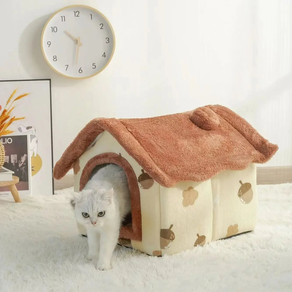 Zacht ademend huisdierbed Afneembaar wasbaar koraalfleece voor katten en honden - Ruffy