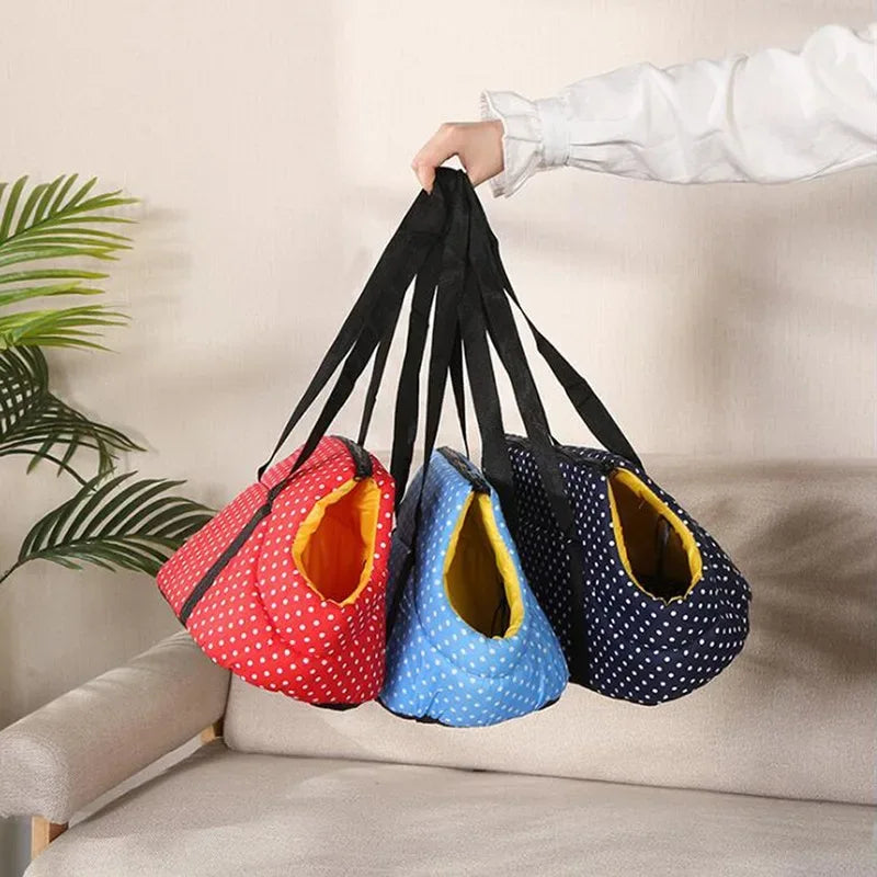 Stijlvolle, ademende Pet Carrier met zachte katoenen stof en printontwerp voor comfortabel reizen - Ruffy