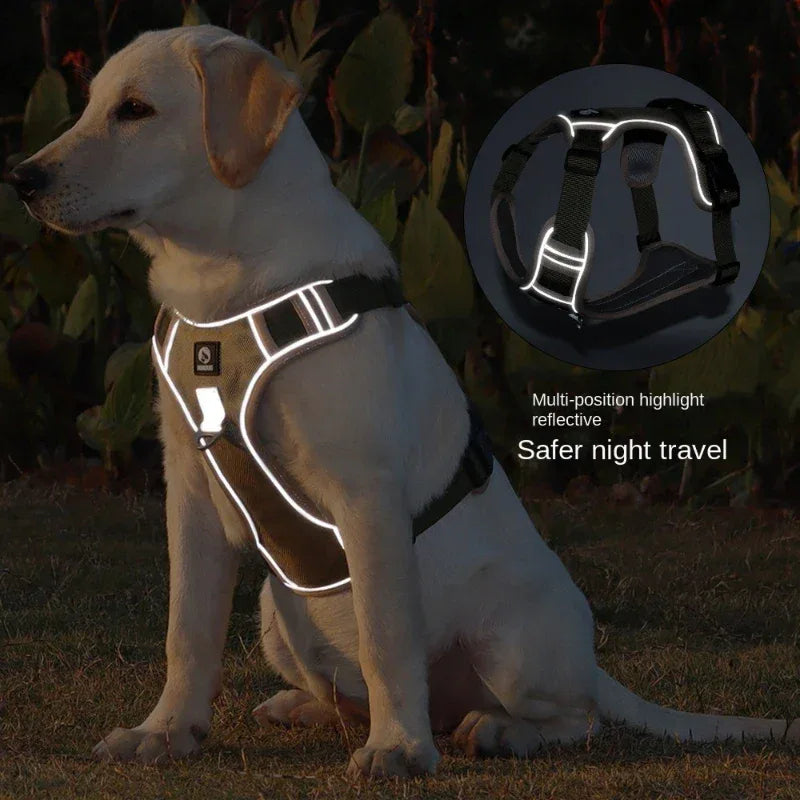Reflecterend hondentuig met ademend gaas, duurzaam nylon, verstelbare pasvorm voor alle seizoenen - Ruffy