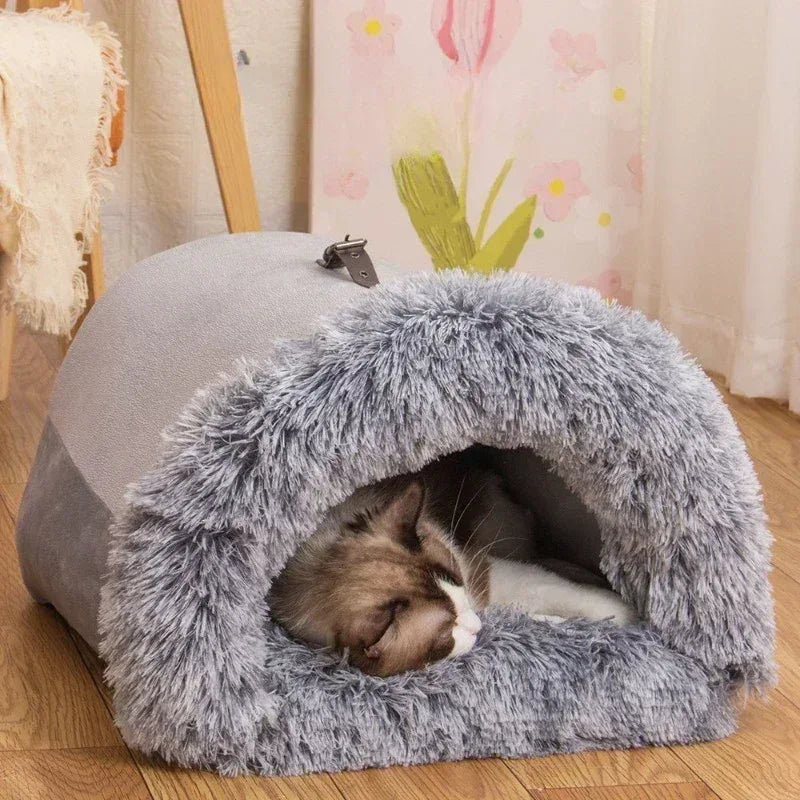 Pluche Corduroy huisdierbed Gezellig warm ontwerp voor katten en kleine honden, met de hand wasbaar - Ruffy