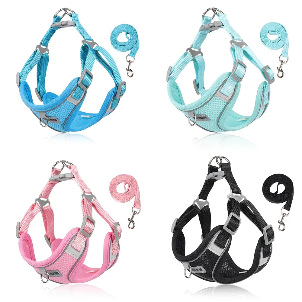 Ademende Zomer Huisdier Harnas Leiband Set - Ruffy
