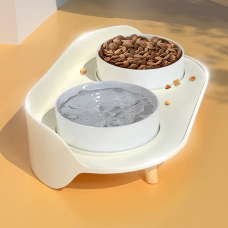 Voerbak Voor Huisdieren Knoeivrij Ontwerp Stabiele Basis Dubbele Voerbakken Ergonomisch Comfort Makkelijk Schoon Te Maken - Ruffy