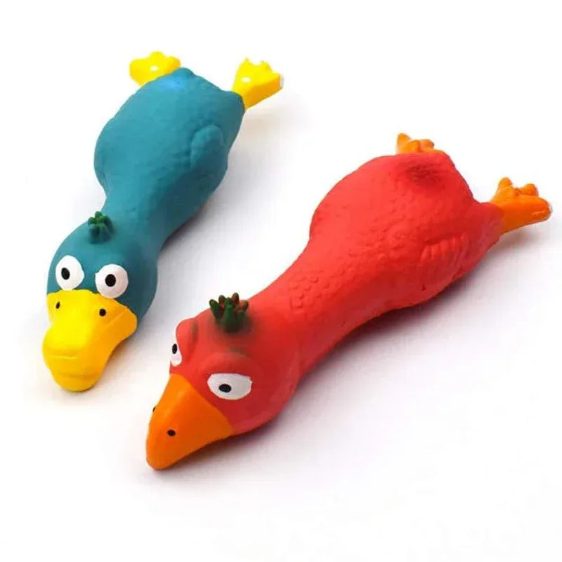 Veilig piepend hondenspeelgoed Rubber Kip 100% Natuurlijke Latex 16.8cm voor kleine rassen - Ruffy