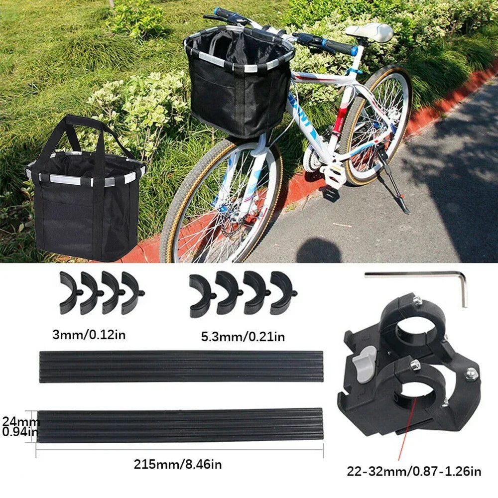 Duurzame fietsmand snelsluiting afneembare stuurtas aluminium Oxford stof 5kg capaciteit - Ruffy