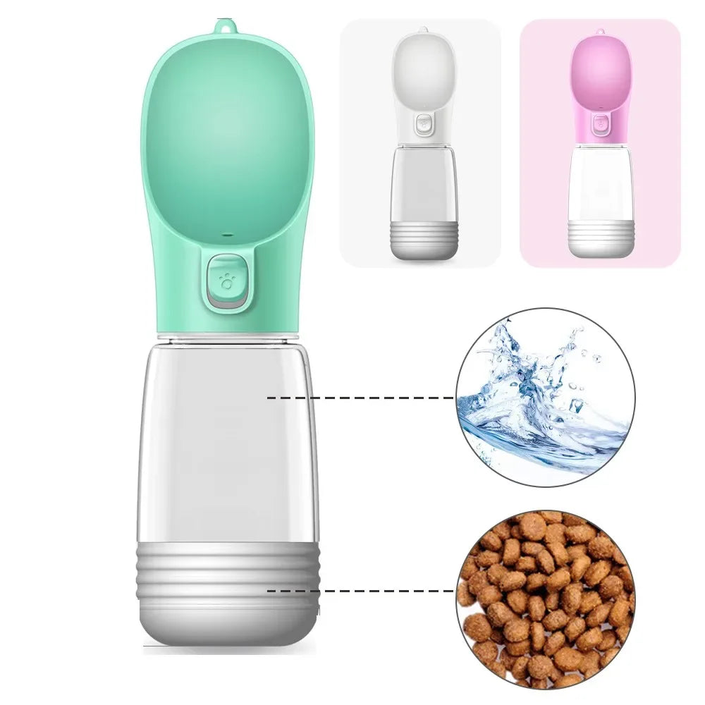Draagbare hondenwaterfles met voedselcontainer BPA-vrij lichtgewicht - Ruffy