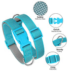 Reflecterende nylon hondenhalsband met verstelbare pasvorm voor kleine tot grote honden Duurzaam en ademend voor nachtelijke wandelingen - Ruffy