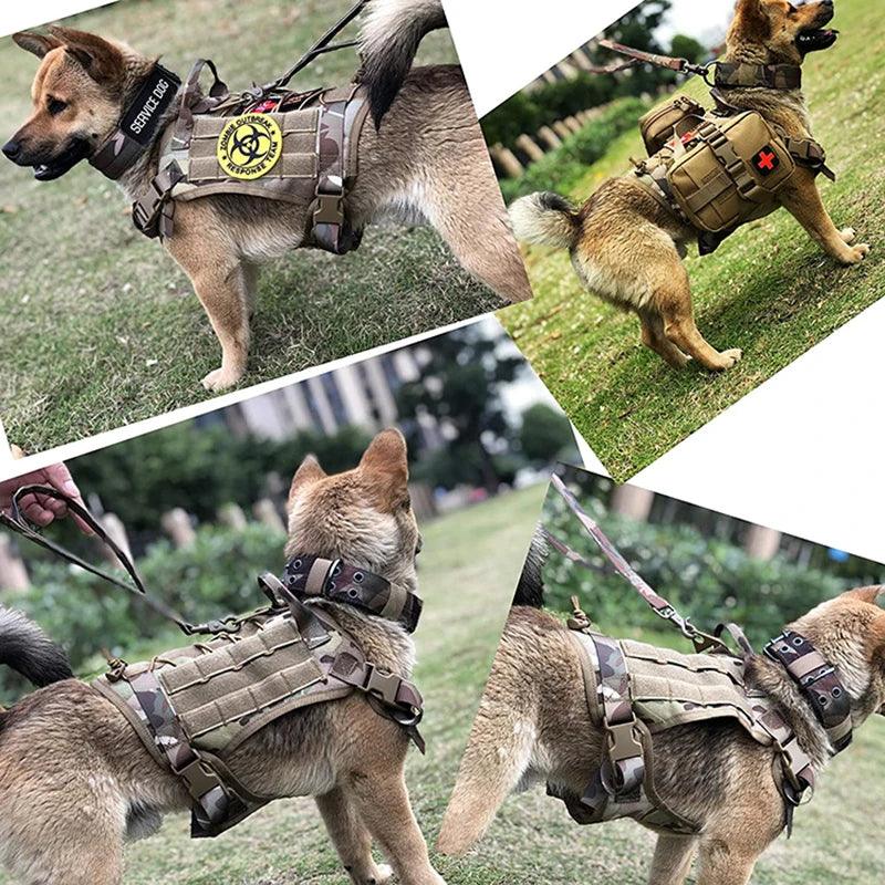 Duurzaam tactisch nylon hondentuig met snelsluiting en verstelbare pasvorm voor training in alle seizoenen - Ruffy