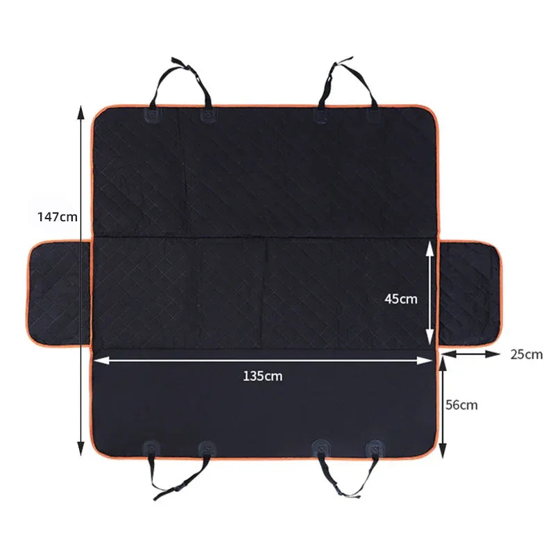 100% waterdichte autostoelhoes voor honden met gaasraam Hangmat Design Machinewasbaar 137x147cm - Ruffy