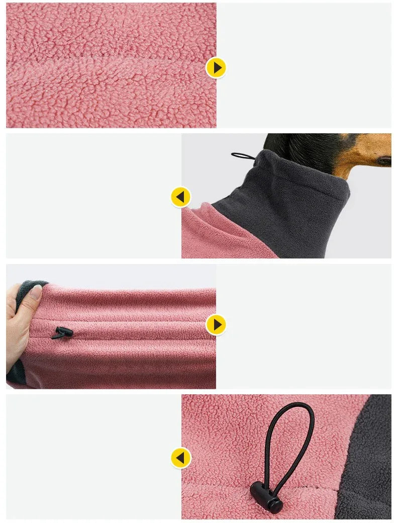 Fleece Hondenjas voor Winter Warm en Verstelbaar Volledig Wasbaar en Stijlvol Ontwerp - Ruffy