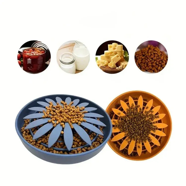Multifunctionele puzzel hondenlik- en slowfeeder voerbak - anti-verstikking siliconen placemat 21x21cm - Ruffy