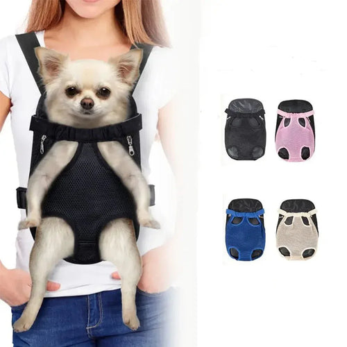 Ademende Pet Carrier met Been en Staart Openingen Verstelbare Riemen voor Kleine Huisdieren Ideaal voor Wandelen en Reizen - Ruffy
