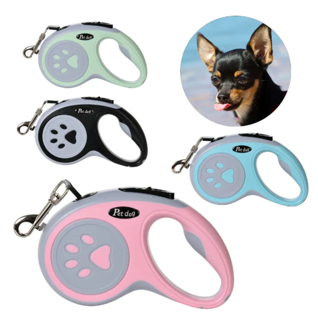 Intrekbare Hondenriem 5M Duurzaam Nylon Ergonomisch Handvat Comfortabel Voor Veilig Wandelen en Verkennen - Ruffy