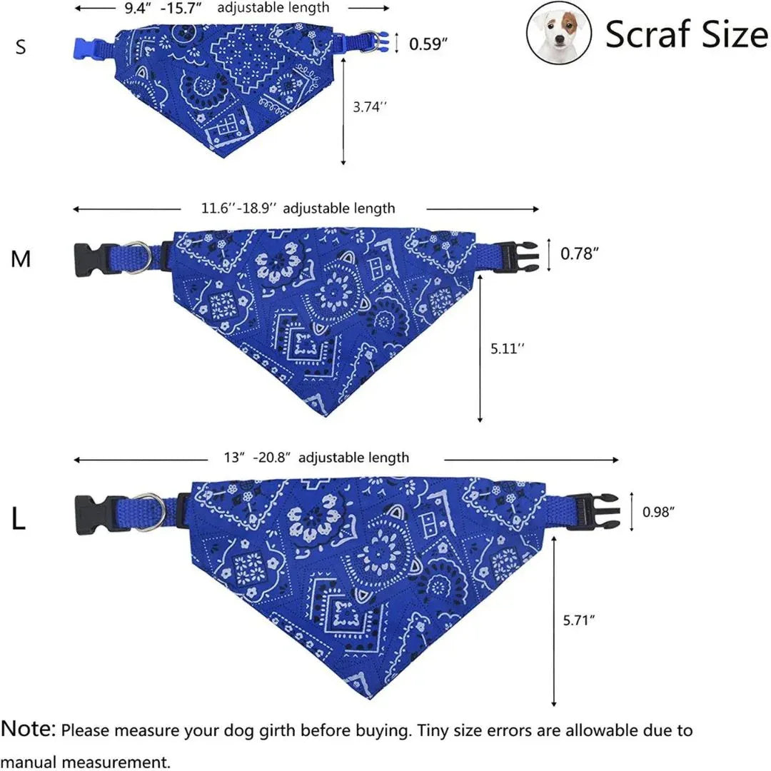 Verstelbare Wasbare Bandana Voor Honden en Katten Duurzaam Ademende Stof Snel Droog - Ruffy