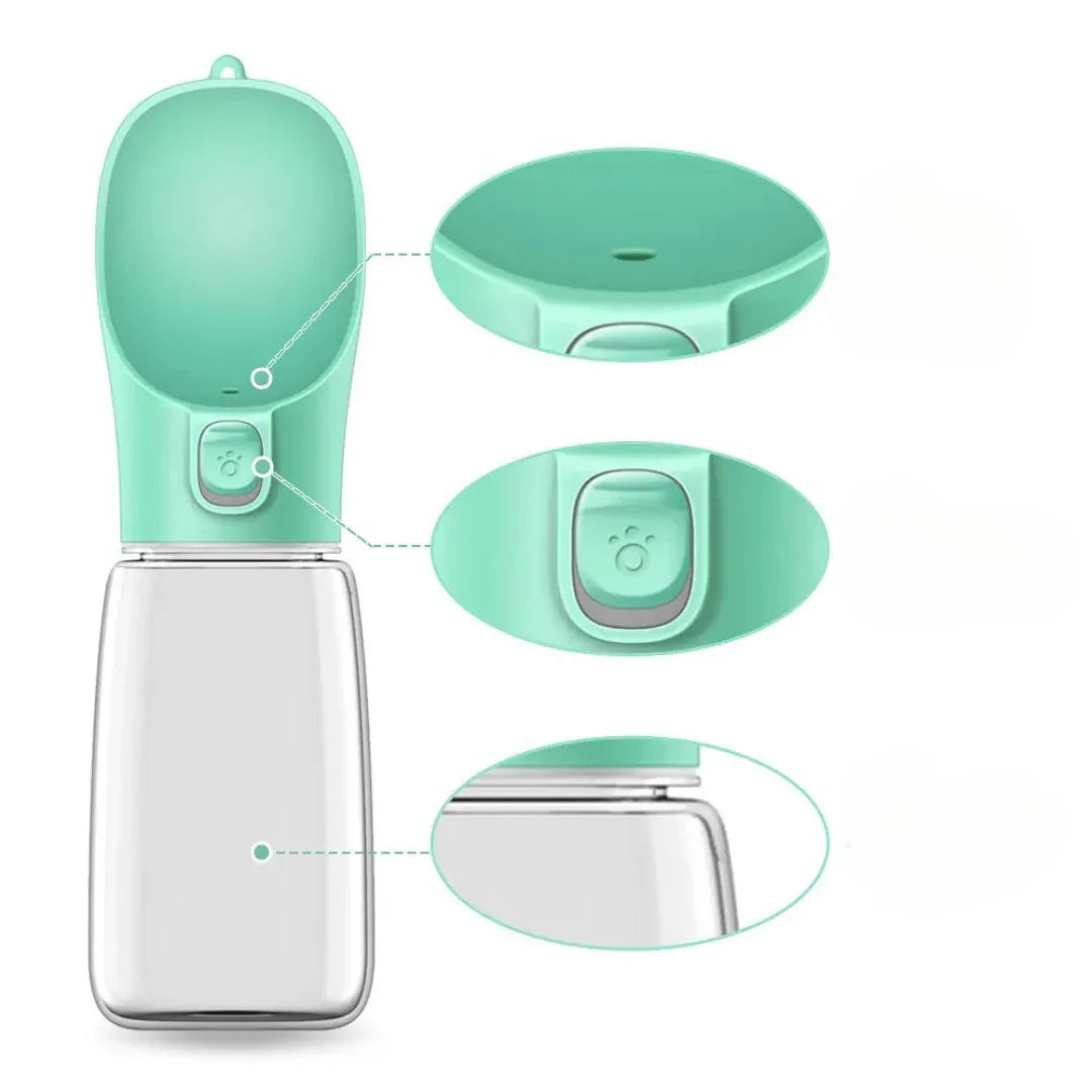 Draagbare Hondenwaterfles en Voedselcontainer Lekvrij Compact Voor Voeding en Hydratatie Onderweg - Ruffy