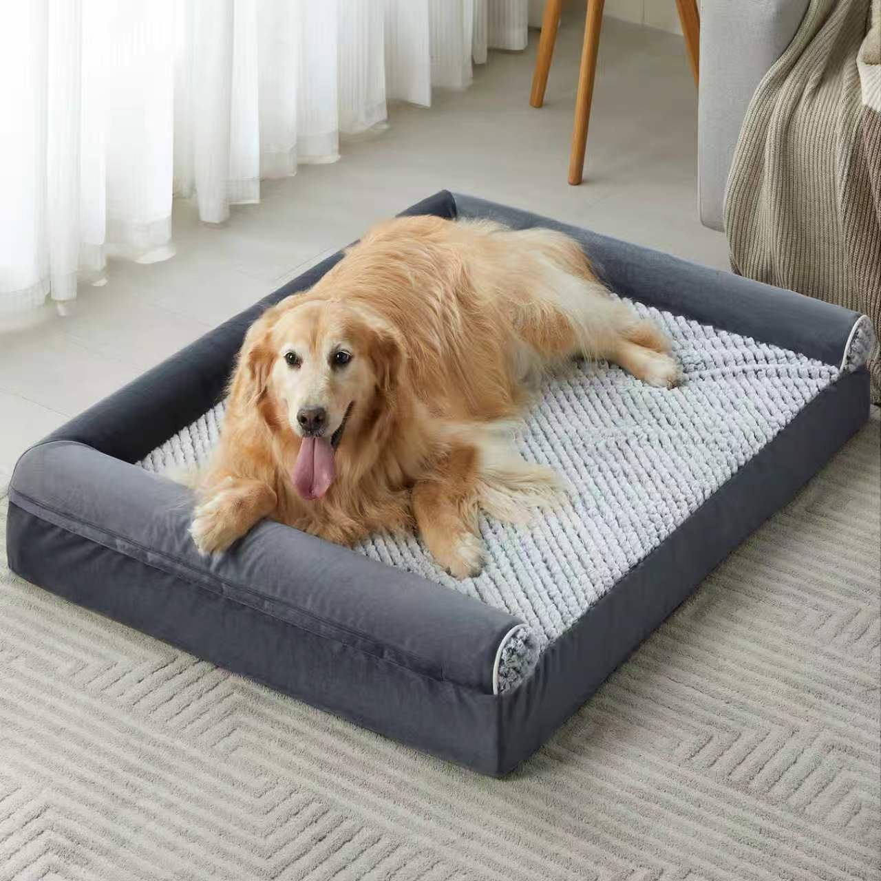 Hondenbed Orthopedisch Sofa Design | Waterproof Eierdoos Schuim | Afneembare Wasbare Hoes