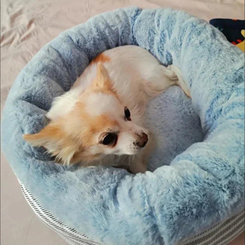Pluche rond ligbed voor katten en kleine honden Kalmerende Nest ontwerp Duurzaam en gemakkelijk schoon te maken 50cm of 60cm - Ruffy