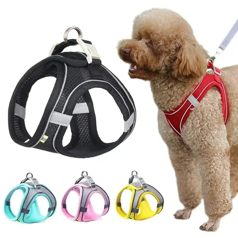Reflecterend Harnas voor Kleine Honden Verstelbaar Ademend en Zacht Nylon Ontwerp - Ruffy