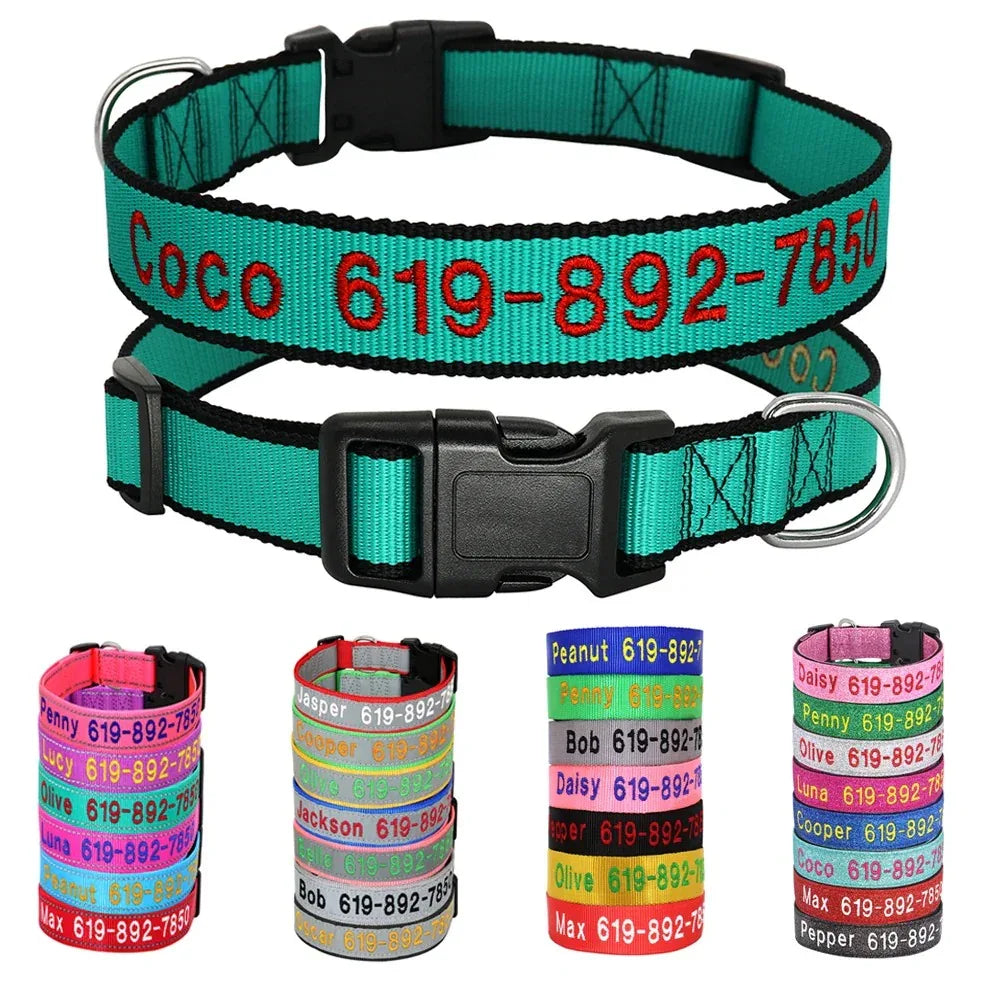 Op maat geborduurde halsband met duurzaam nylon verstelbaar ontwerp voor veiligheid en stijl - Ruffy