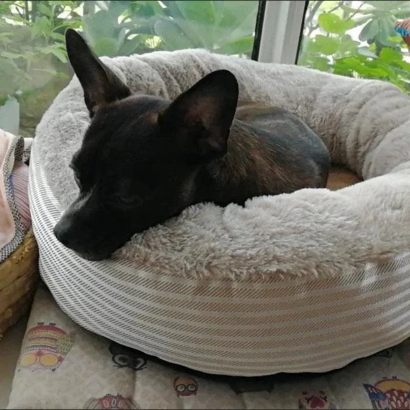Pluche rond ligbed voor katten en kleine honden Kalmerende Nest ontwerp Duurzaam en gemakkelijk schoon te maken 50cm of 60cm - Ruffy
