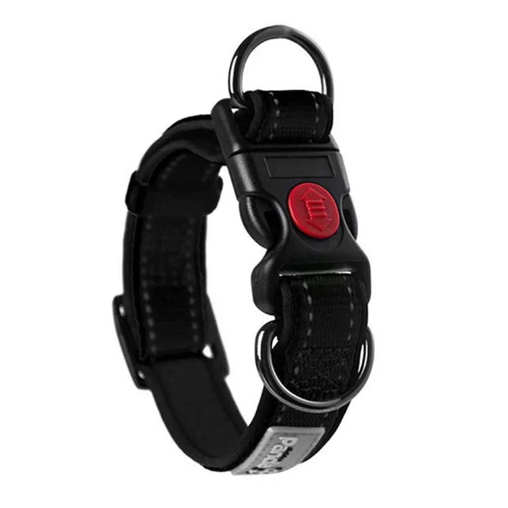 Reflecterende Nylon Halsband Zacht Gewatteerd Verstelbaar Veilig Voor Alle Hondenmaten - Ruffy