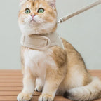 Reflecterend verstelbaar kattentuig met snelsluiting – zacht en ademend canvas - Ruffy