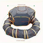 Katten Speeltunnel met Knus Bed Dubbele Functionaliteit Duurzaam Comfortabel en Eenvoudig Onderhoud - Ruffy