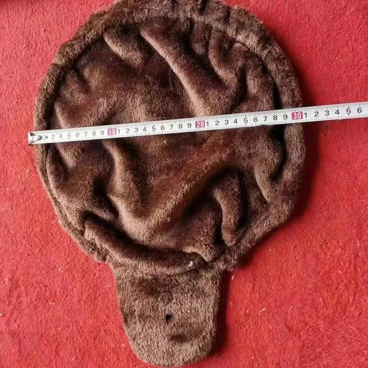 Kattenboom hangmat met basketbalnet ontwerp verhoogd bed koraal fleece 30cm diameter - Ruffy