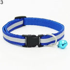 Reflecterende kattenhalsband met veiligheidsgesp, verstelbaar nylon bandje en bel - Ruffy
