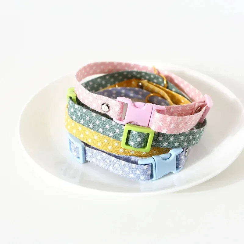 Verstelbare kattenhalsband met snelsluiting en ingebouwde bel – leuk en duurzaam fluwelen ontwerp - Ruffy