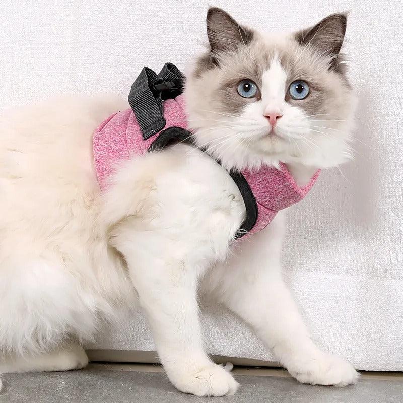 Luxe verstelbaar kattentuigje met bijpassende riem – Stijlvol en comfortabel voor dagelijkse wandelingen - Ruffy