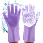 Silicone Badhandschoenen voor Honden Massage en Verzorging Vachtontharing Stressvrij Baden - Ruffy